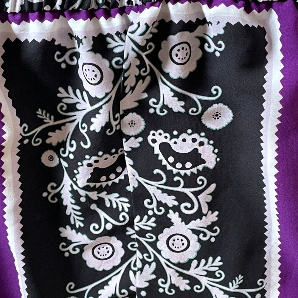 Eva Mendes Satin Floral Silk Scarf Print Cami, Boho, Colorful, Size M - Picture 5 of 12